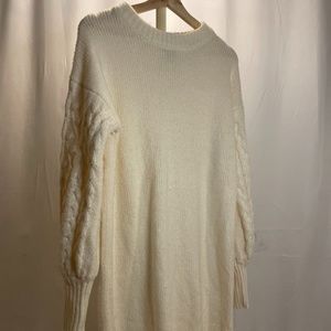 Cream/White sweater dress